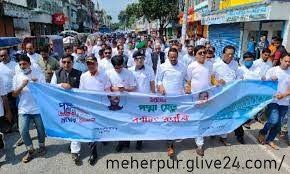 পদ্মা সেতু উদ্বোধন উপলক্ষে মেহেরপুরে বর্ণাঢ্য শোভাযাত্রা